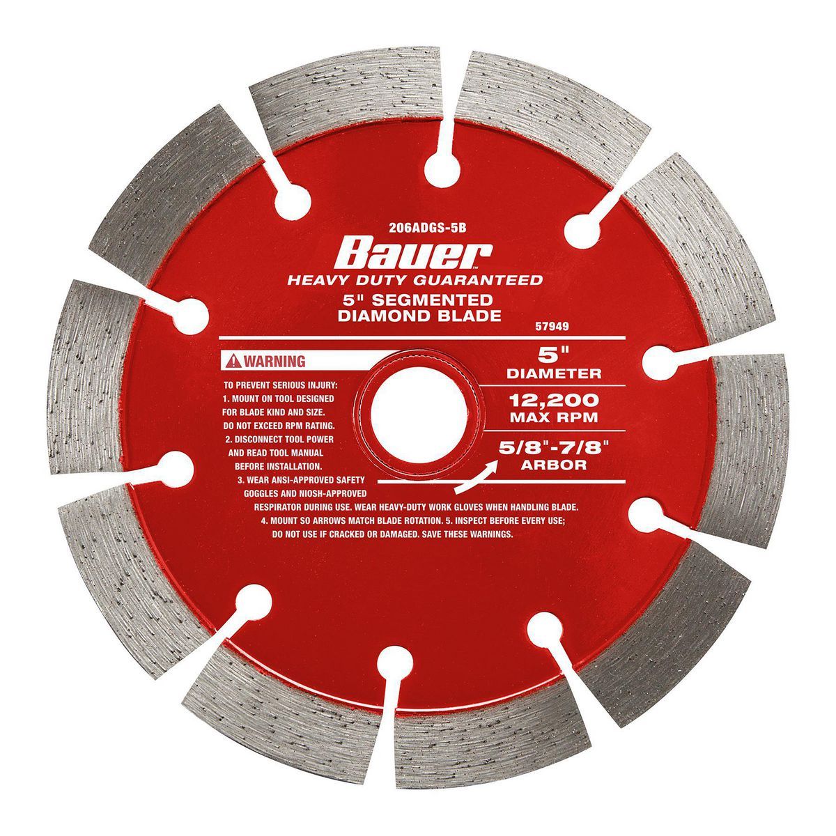 5 in. Segmented Rim Diamond Saw Blade X97824