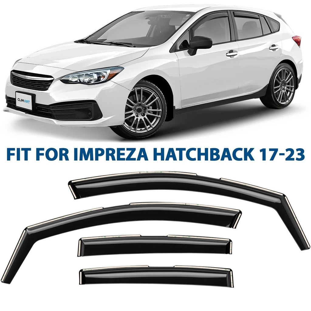 4 pcs In-Channel Rain Guards for Subaru Impreza Hatchback M640