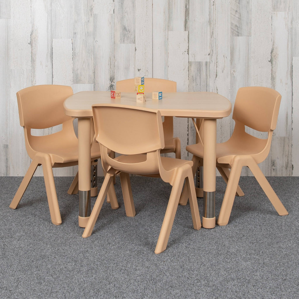 Blue Height-Adjustable Plastic Activity Table Set I287580