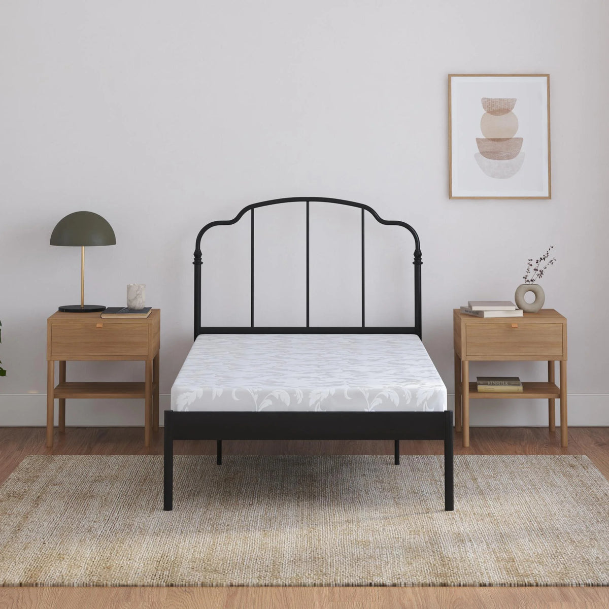 5-Inch Polyester Filled Mattress with Jacquard Cover, Twin, White X74263