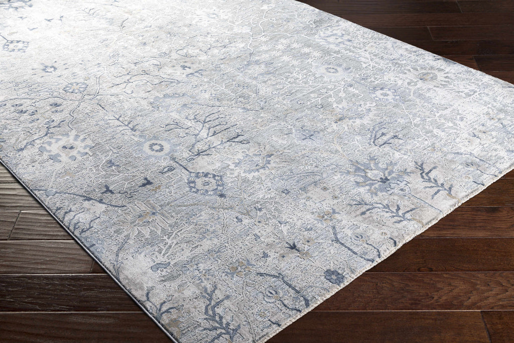 Blue Grey Beige 9' x 12' Area Rug W601286