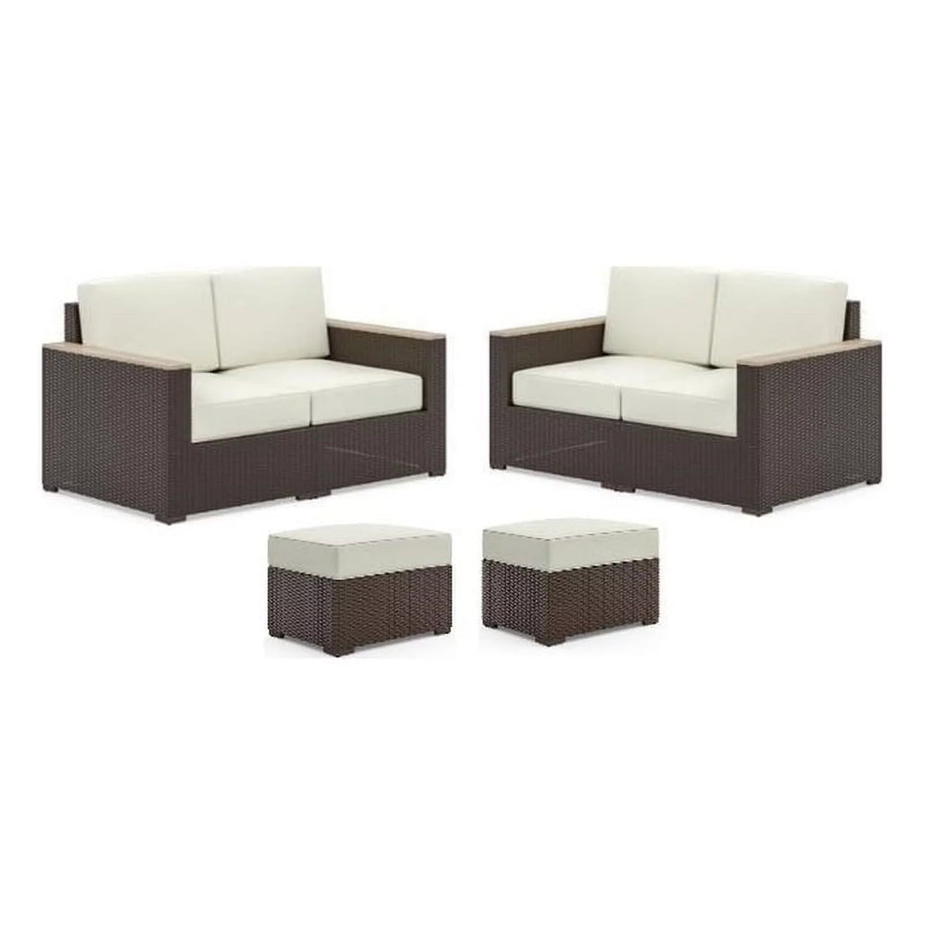4 Piece Loveseat and Ottoman Set T779