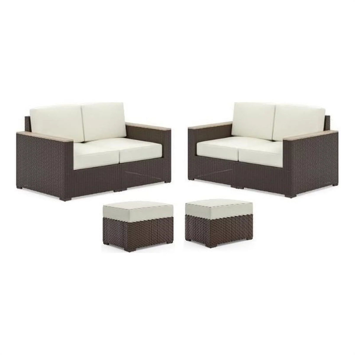 4 Piece Loveseat and Ottoman Set T779