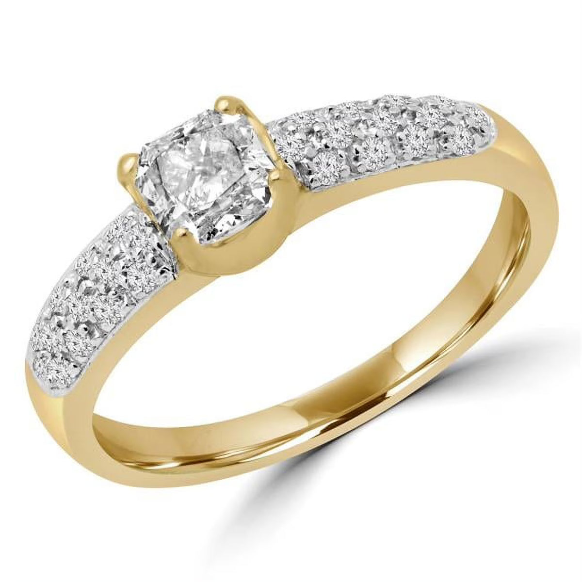 14K Yellow Gold Radiant Diamond Solitaire Engagement Ring S994692