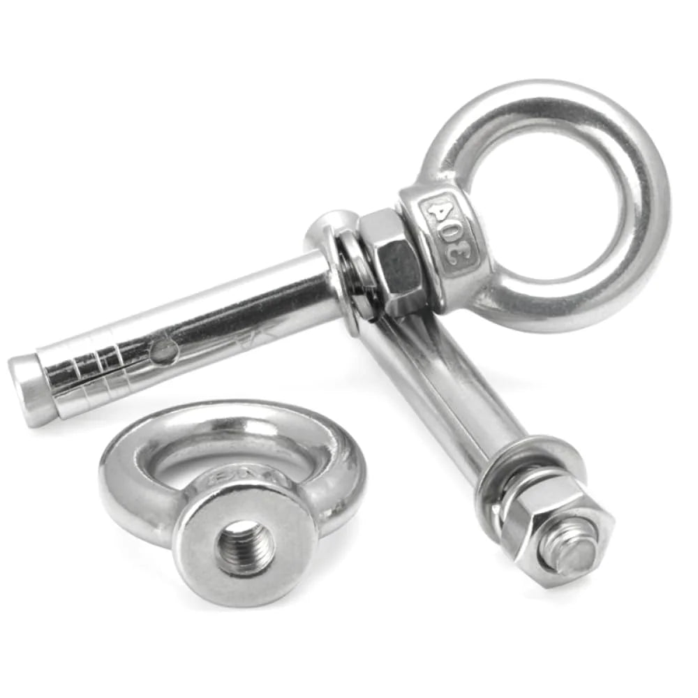 304 Stainless Steel Lifting Eye Bolt M6x60mm 4pcs J5297