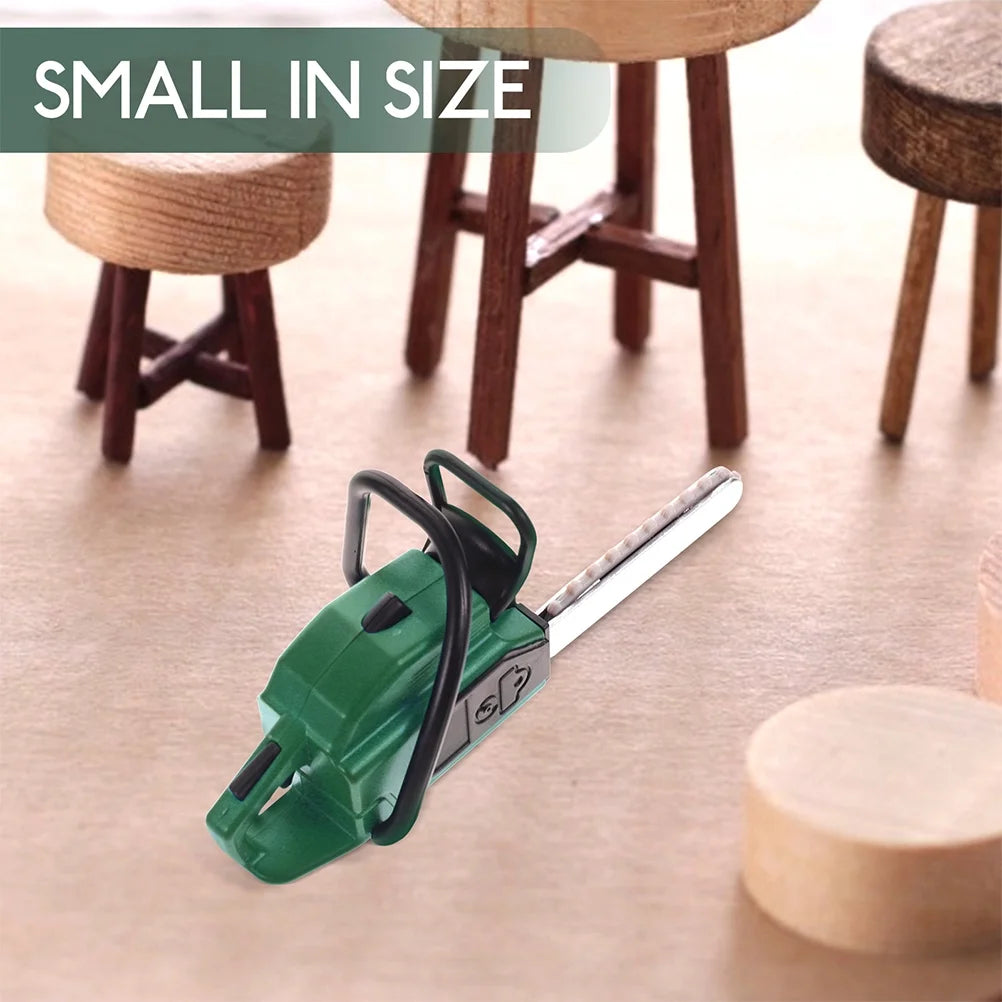 10 Pcs Dollhouse Chainsaw Ornament Models Miniature Toy Decorations A70543