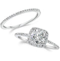 14K White Gold Diamond Engagement Ring Set F853694