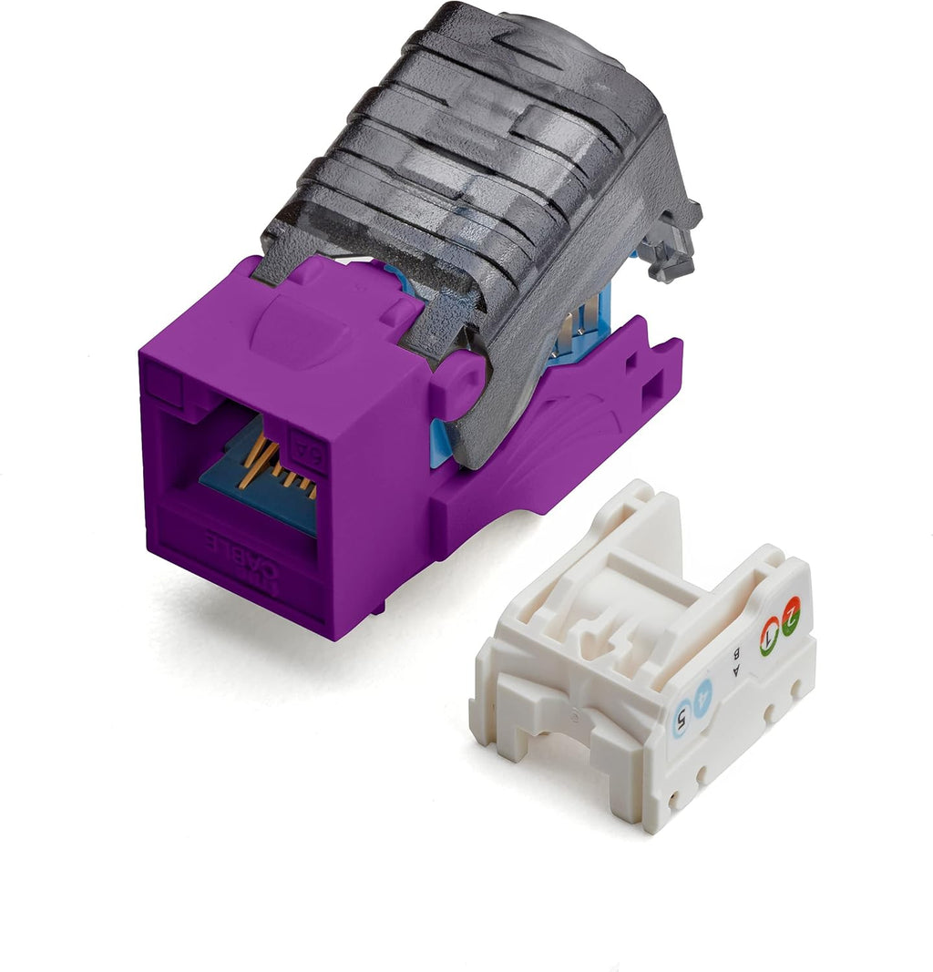 Blue Cat6A Toolless Keystone Jack 12 Pack O931