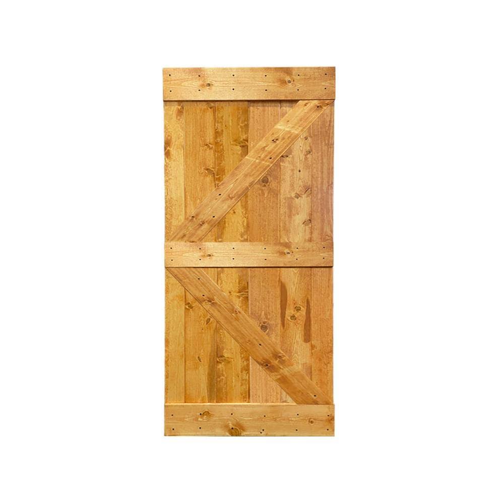 42 in. x 84 in. Solid Pine Wood Interior Sliding Barn Door Slab R1508
