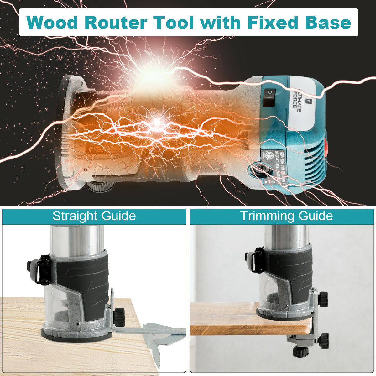 1.25HP Variable Speed Palm Router with Plunge Base R68594