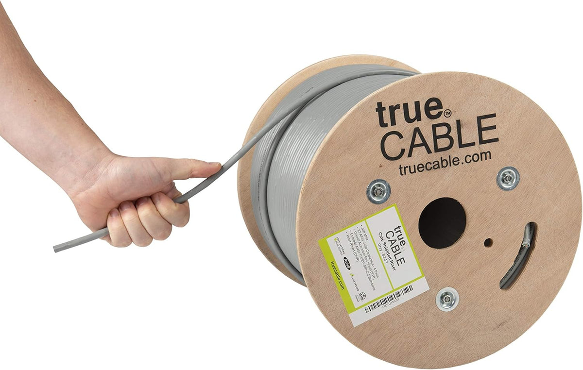 500ft White 23AWG Solid Bare Copper Bulk Ethernet Cable Q9894