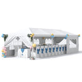 10x30 Outdoor Canopy Tent with 8 Side Removable Walls White D513612