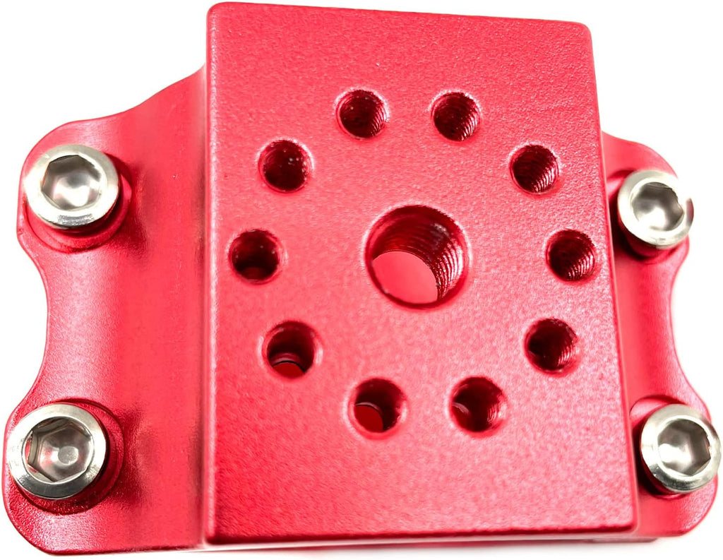 2 pcs Adjustable UTV Flag Mount Whip Light Bar Bracket for 1.75 to 1.85 Roll Bar (red) M44802