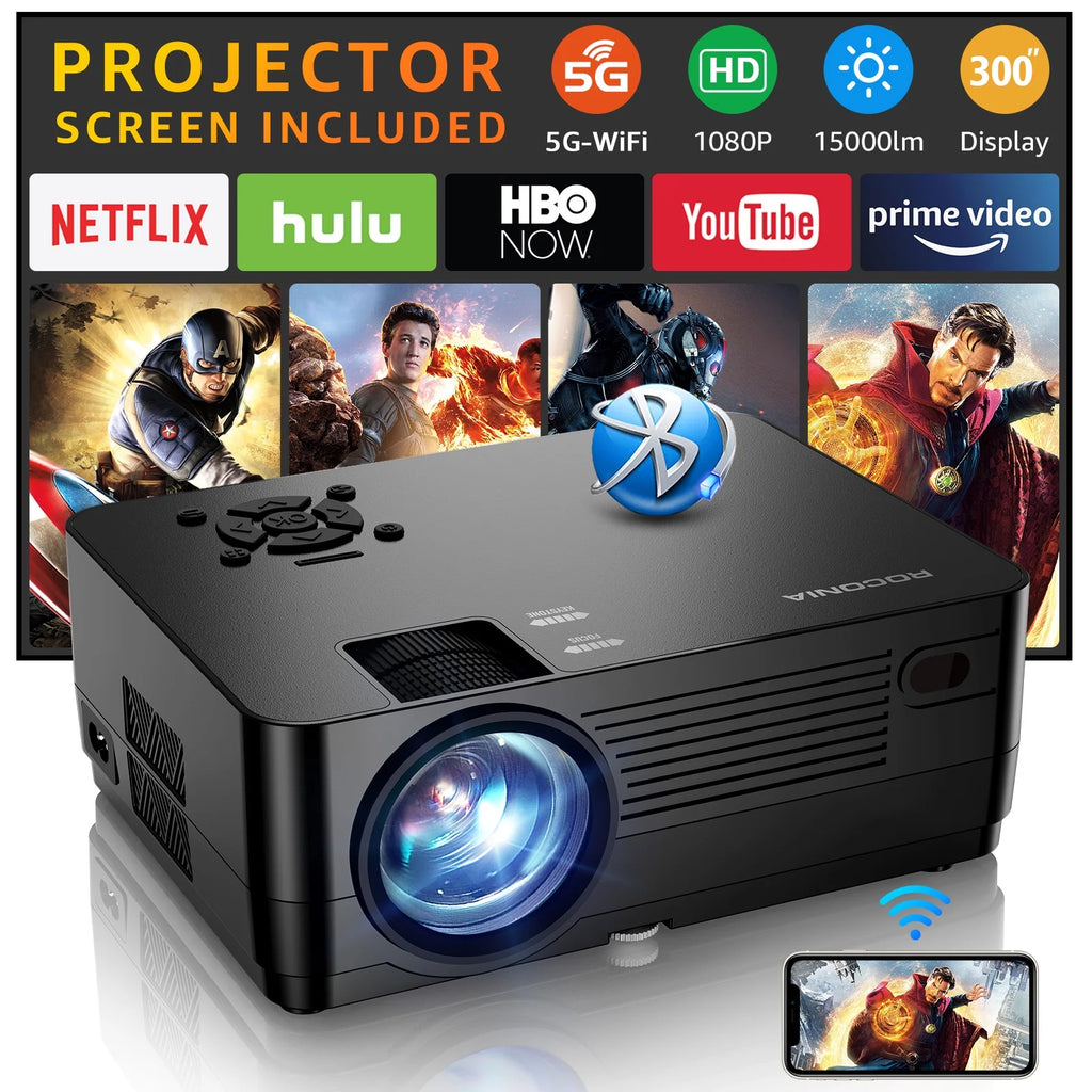 5G WiFi Bluetooth 1080P LCD Projector Z277171
