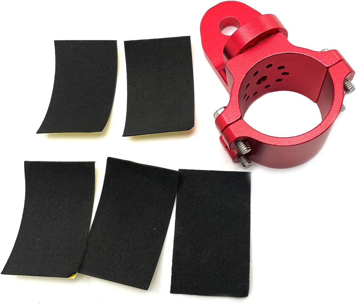 2 pcs Adjustable UTV Flag Mount Whip Light Bar Bracket for 1.75 to 1.85 Roll Bar (red) M44802