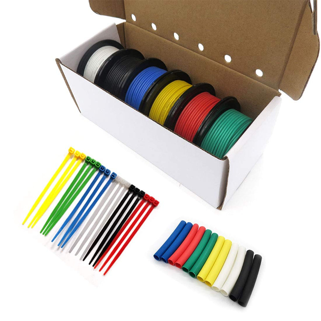 14 Gauge Silicone Electrical Wire 6 Colors 25ft Each S213083