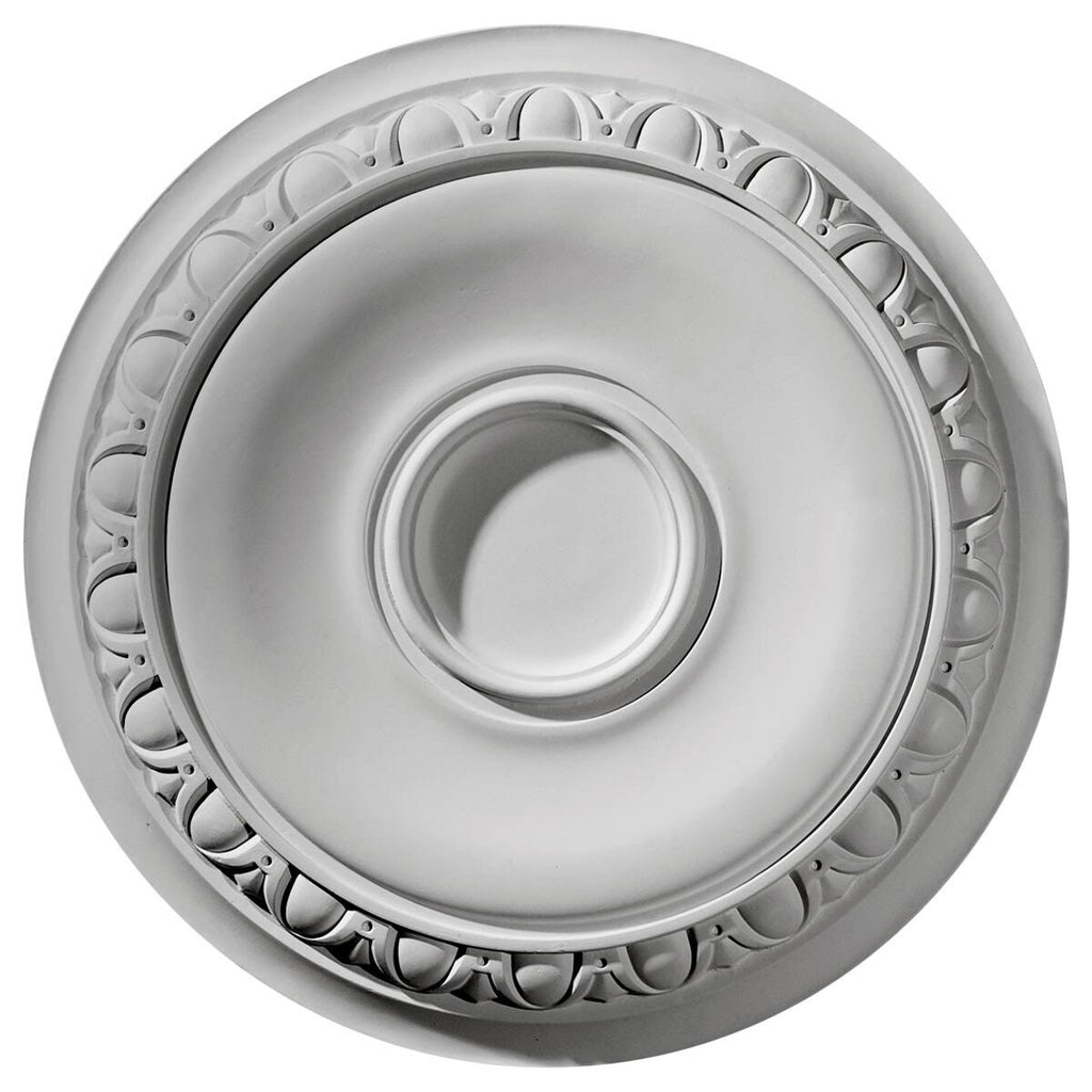 24 1/4x22OD x 1 1/2x22P Hand-Painted Platinum Ceiling Medallion I262