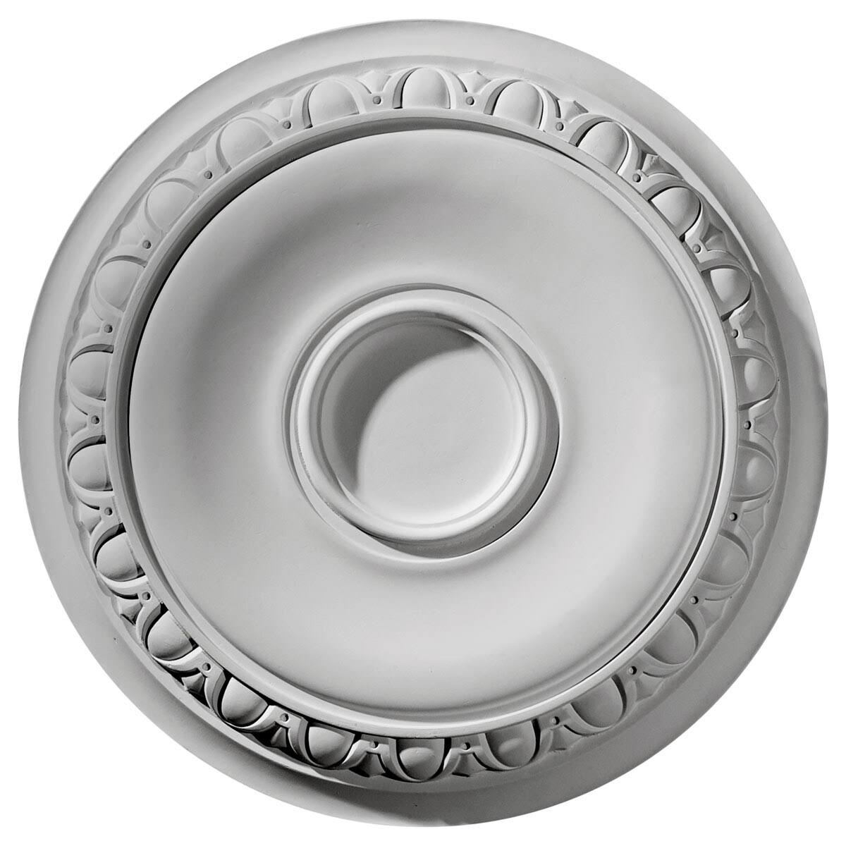 24 1/4x22OD x 1 1/2x22P Hand-Painted Platinum Ceiling Medallion I262
