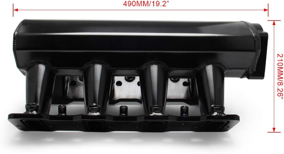 92mm Throttle Body Sheet Metal EFI Intake Manifold Black W626382