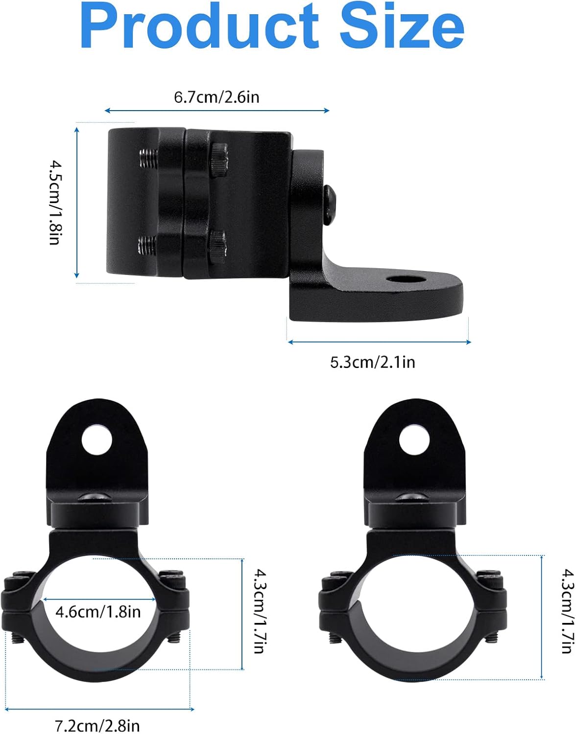 2PCS Quick-Release UTV Flag Pole Mounting Bracket for 1-2in Roll Bar B4312