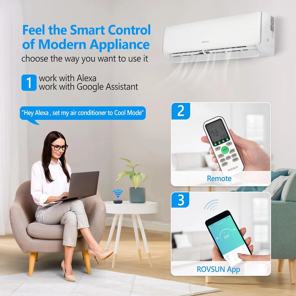 16500BTU Wifi Enabled Mini Split Air Conditioner & Heater Z670