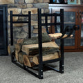 30-Inch Indoor-Outdoor Firewood Log Rack with Kindling Holder J644999