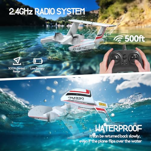 Amphibious Tri-Phibian Aircraft RC Plane with 2 Batteries Q485