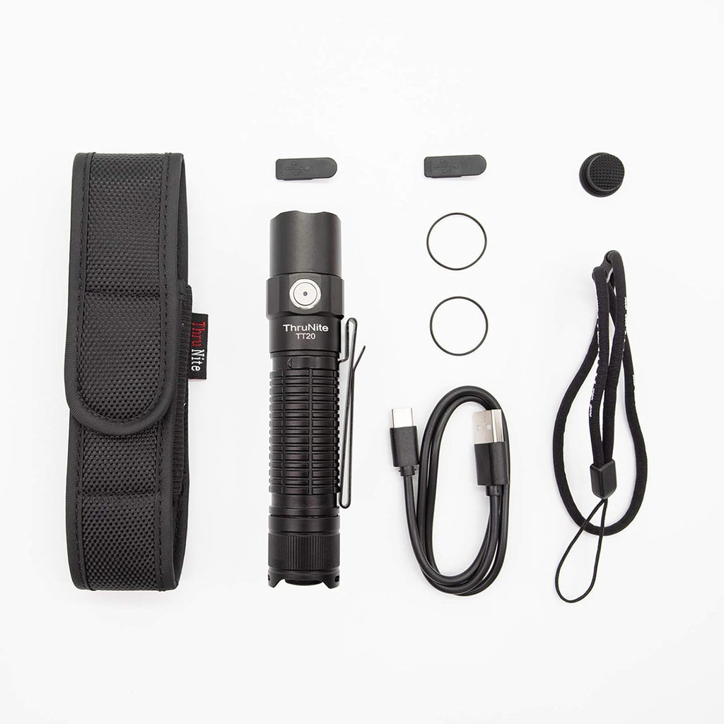 Black Rechargeable Tactical Flashlight B943363