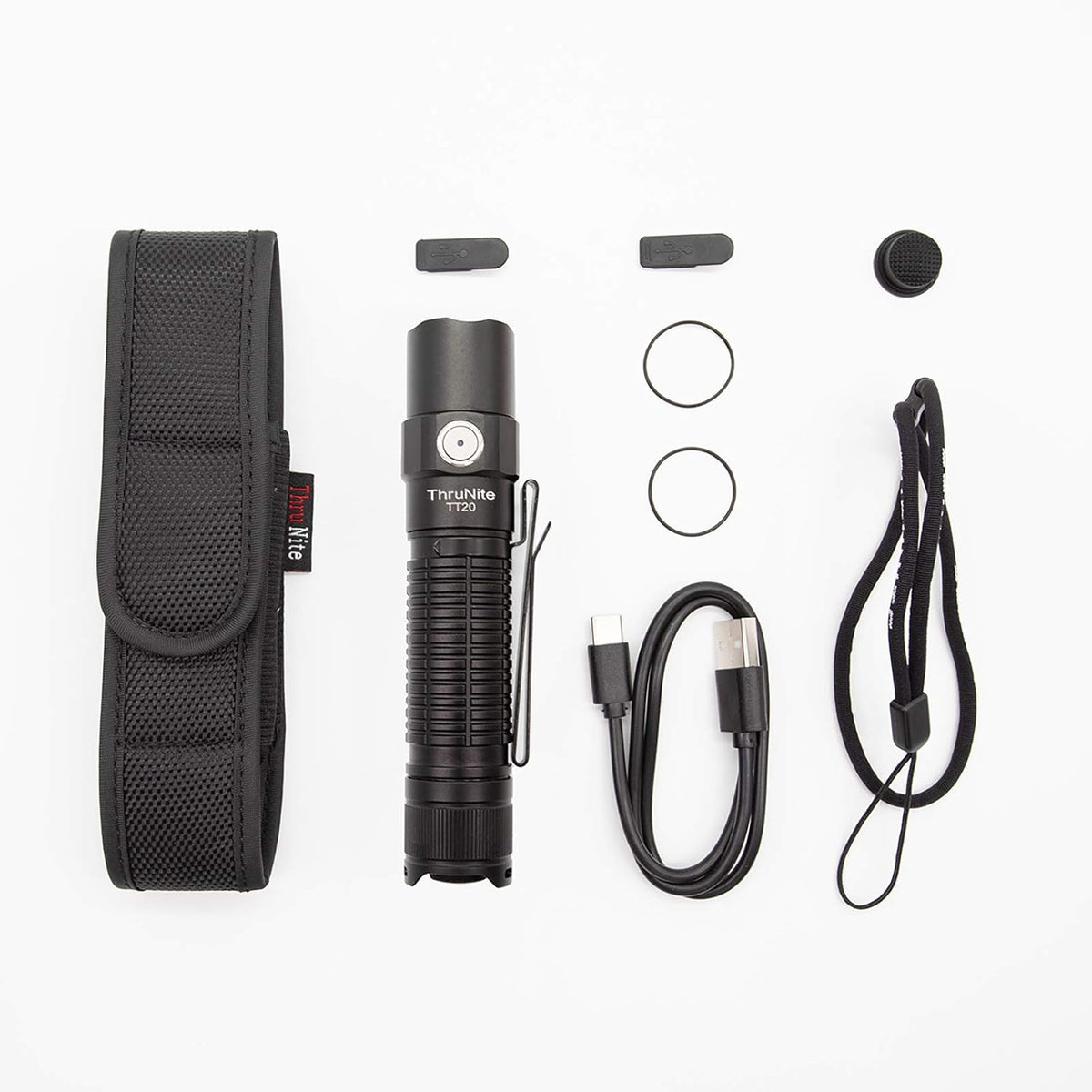 Black Rechargeable Tactical Flashlight B943363