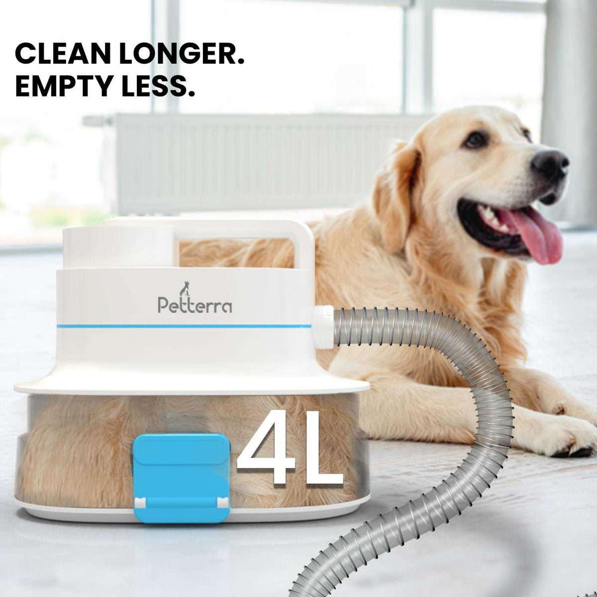 3-in-1 Pet Grooming Kit Vacuum Suction Dryer Clipper 6 Tools 4L Dust W363618