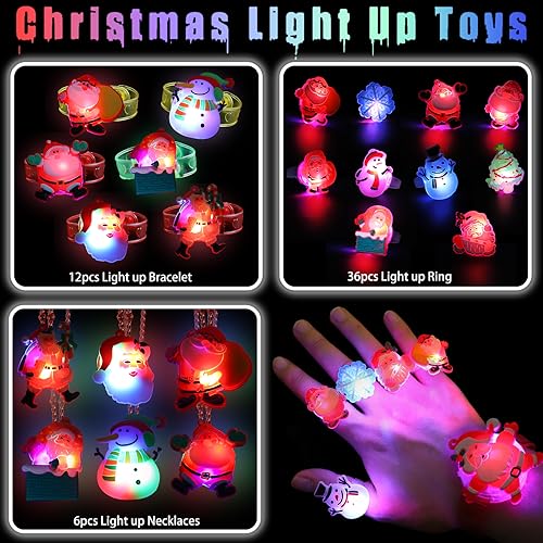 54 Pc Light Up Necklace Bracelet and Rings N7758