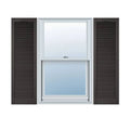 18 inch x 95 inch Vinyl Louver Shutters with Shutter-Loks U343