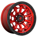 1pc Covert 17x9 6x139.70 Candy Red Black Bead Ring E62862