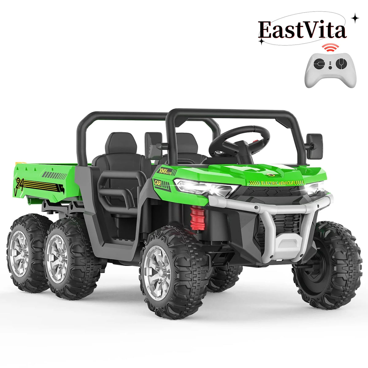 24V 6 Wheels Electric Ride on Tractor Dump Truck G849