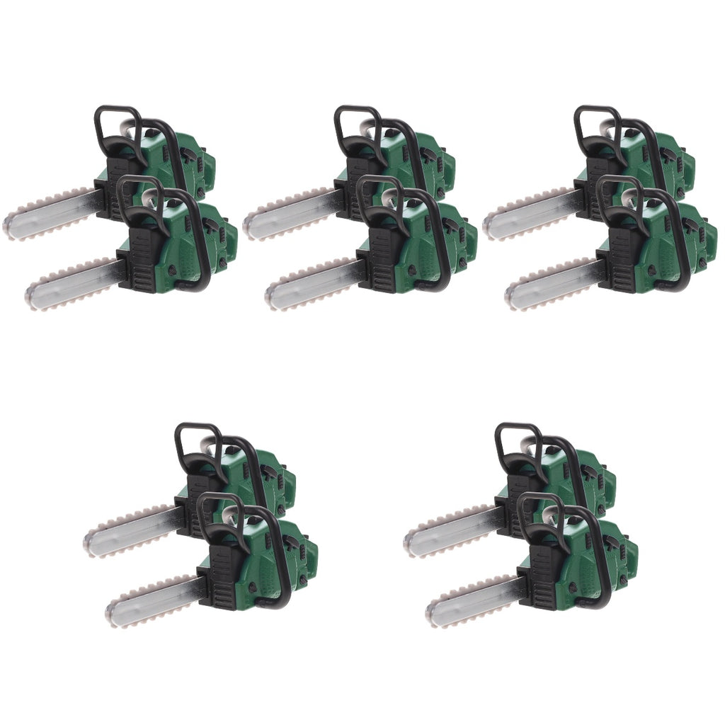 10 Pcs Dollhouse Chainsaw Ornament Models Miniature Toy Decorations A70543