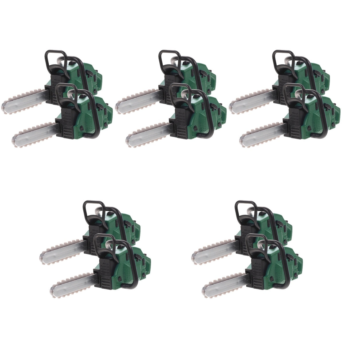 10 Pcs Dollhouse Chainsaw Ornament Models Miniature Toy Decorations A70543