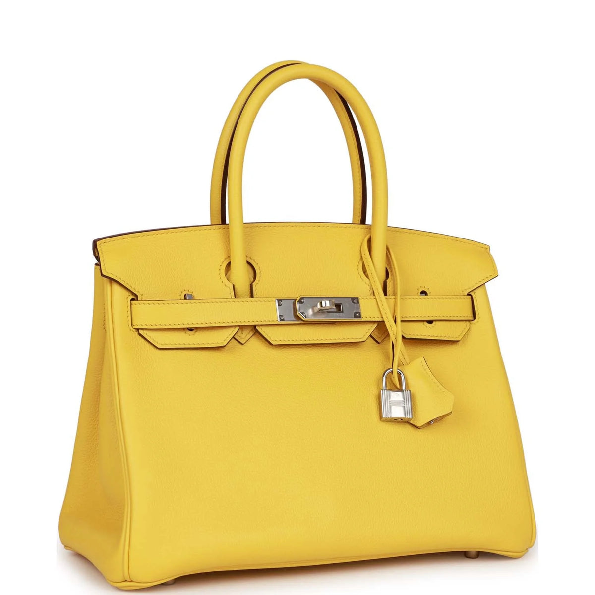 Birkin 30 Jaune de Naples Taurillon Novillo Palladium Hardware L855