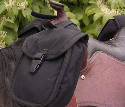 Black Small Horn Saddle Bag Q453