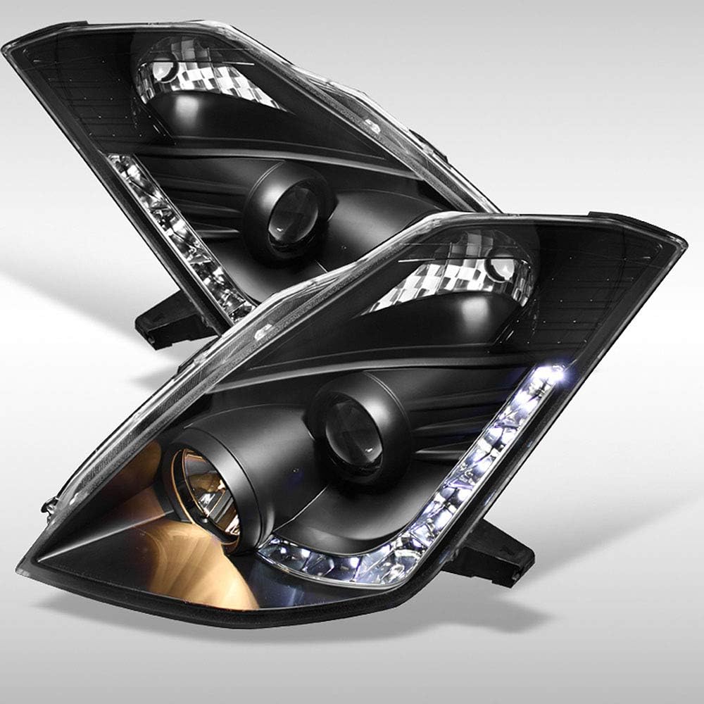 Black Housing Projector Headlights for 2006-2009 Nissan 350Z Z33 Z61897