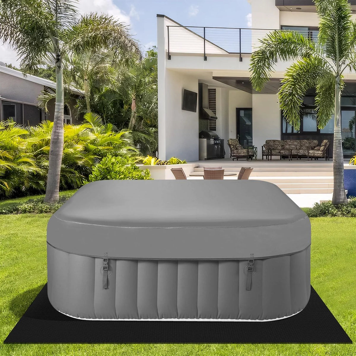6 Person Inflatable Hot Tub with 130pcs Jet E70639