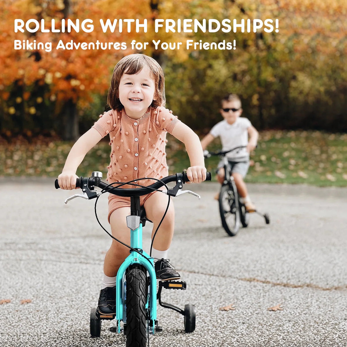 16 inch Boys Bike with Training Wheels and Disc Brake F320139