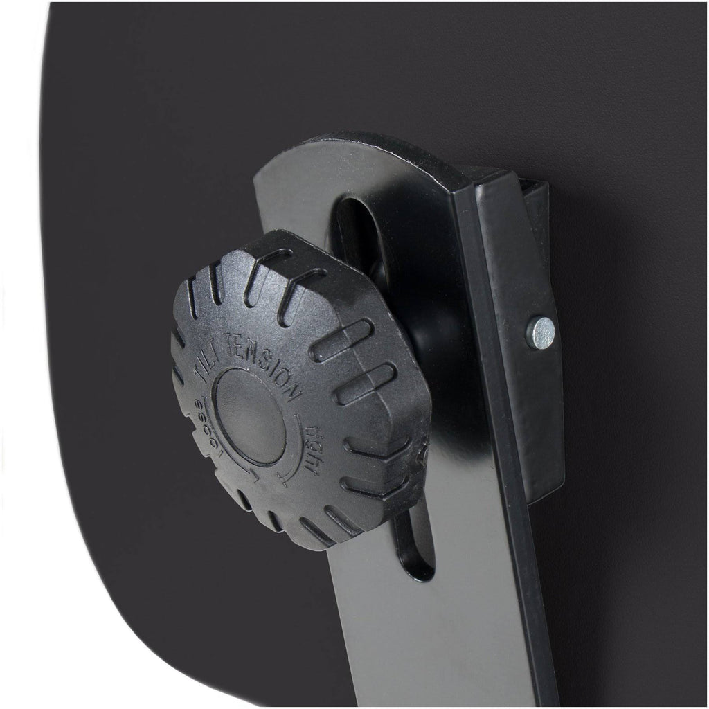 Black Rolling Stool with Back X755876