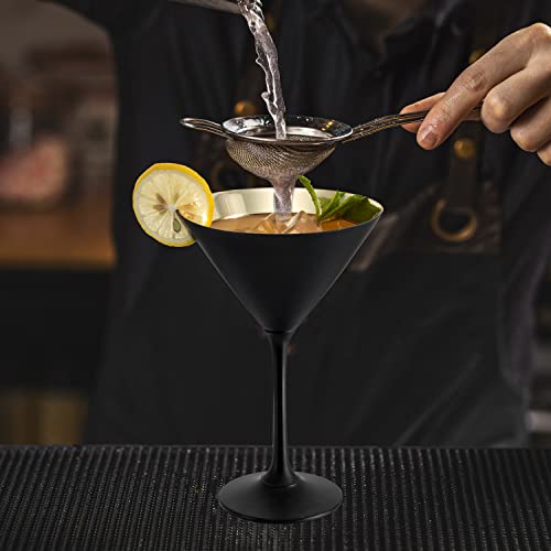 8 Ounce Copper Tone Martini Glasses, Set of 2 D316