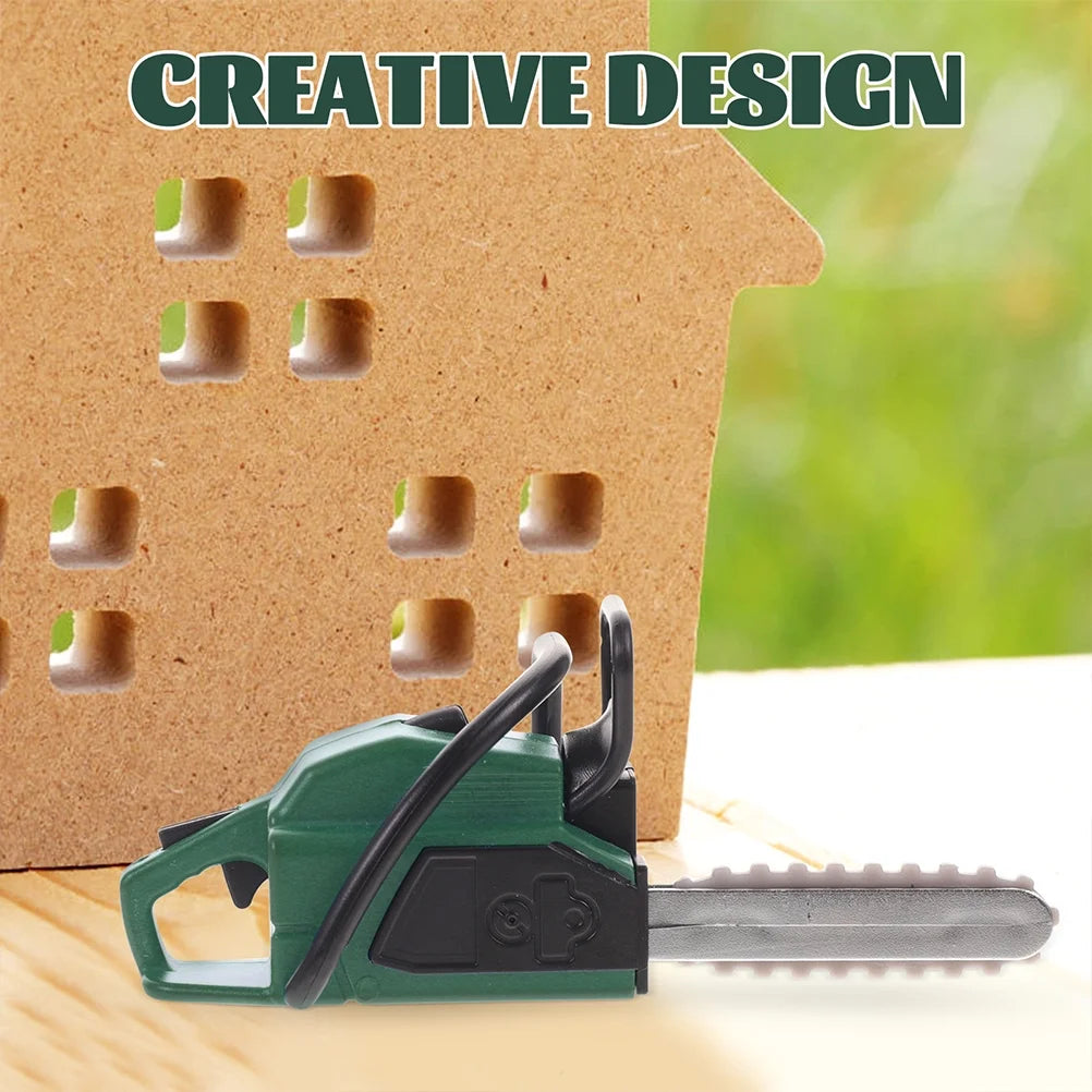 10 Pcs Dollhouse Chainsaw Ornament Models Miniature Toy Decorations A70543