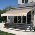 Beige Retractable Aluminum Patio Awning Canopy S662