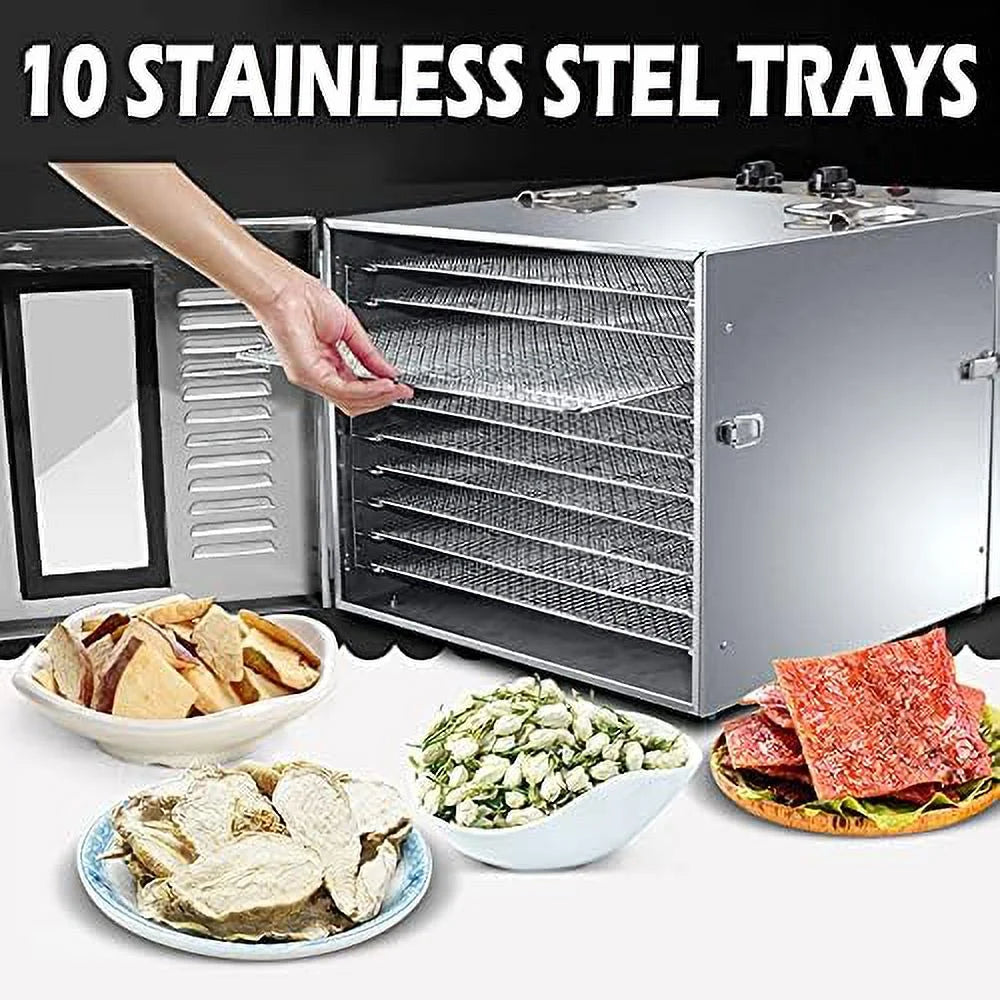 10 Trays Digital Stainless Steel Food Dehydrator S765385