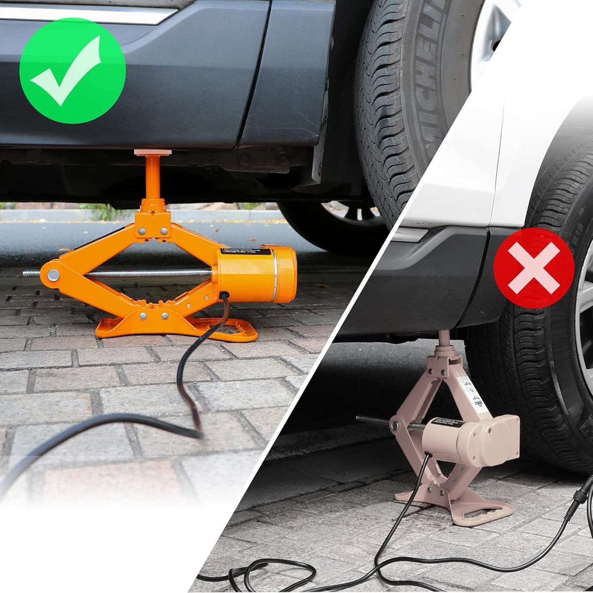 3 Ton Electric Car Jack with Electric Wrench and Inflator Pump A1299