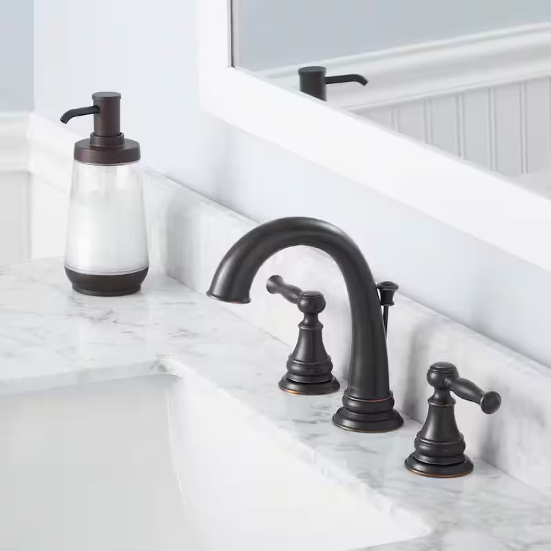 8 in. Widespread Double-Handle High-Arc Bathroom Faucet in Bronze B323