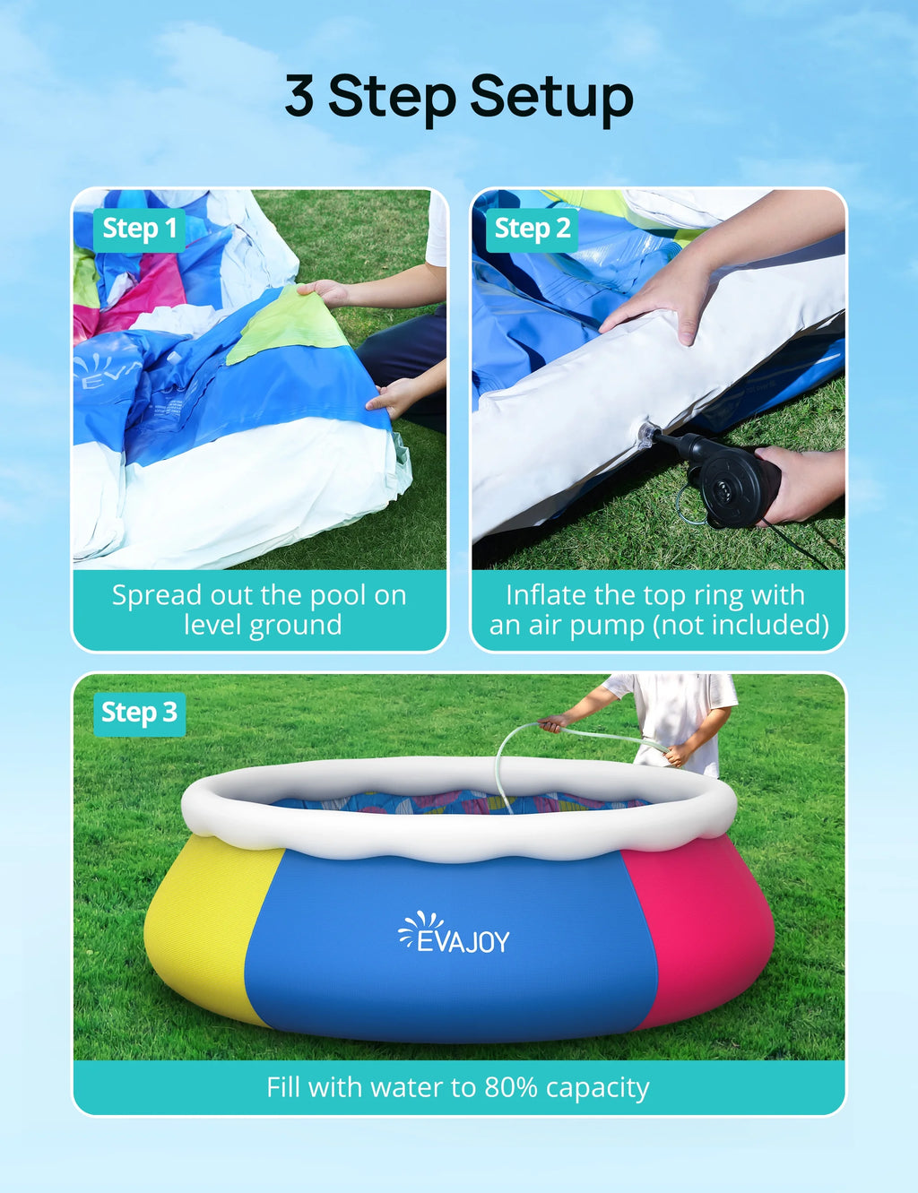 15ft 35in Above Ground Pool with Filter Pump J26487