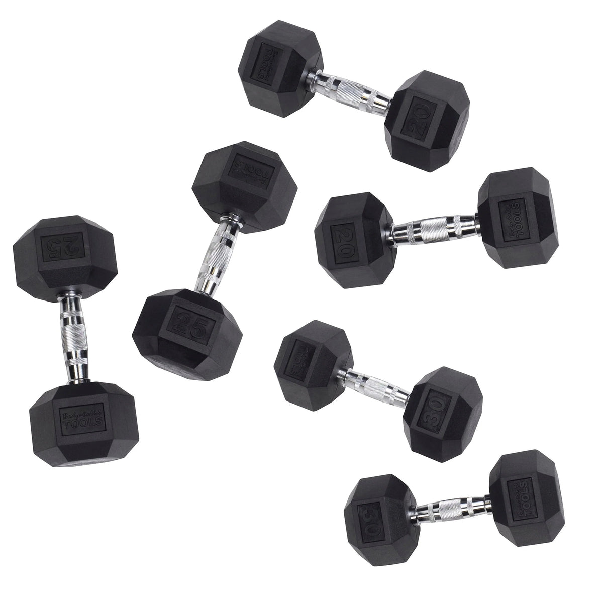 150 lbs. Rubber Hex Dumbbell Set W997